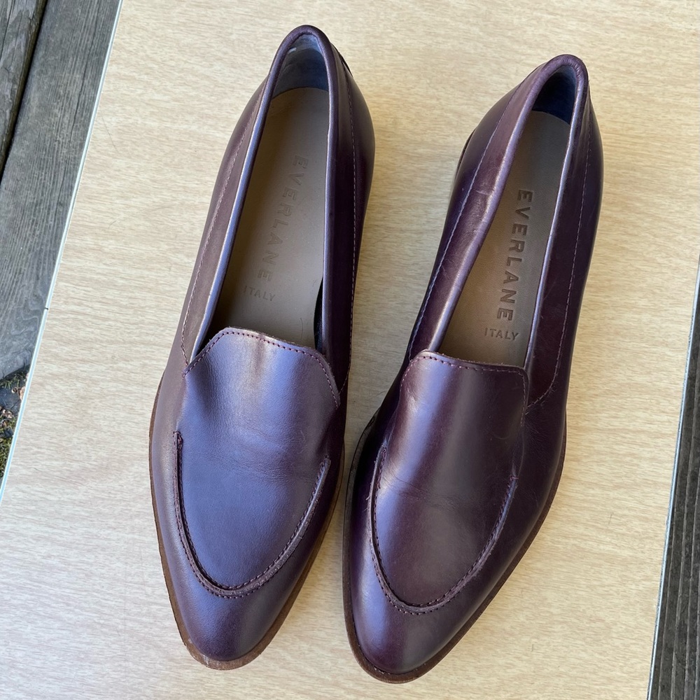 Everlane The Modern Loafer In Burgundy Leather Sz 6.5